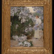 Mrs. Hassam in the Garden (1896), Childe Hassam (1859-1935). Oil on canvas. Collection of Fenimore Art Museum, Cooperstown, New York. Gift of Eugene V. and Clare E. Thaw Charitable Trust N0017.2023. Photograph by Richard Walker.