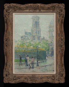 St. Germain l’Auxerrois (1897), Childe Hassam (1859-1935). Oil on canvas. Collection of Fenimore Art Museum, Cooperstown, New York. Gift of Eugene V. and Clare E. Thaw Charitable Trust N0018.2023. Photograph by Richard Walker.