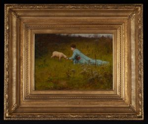 The Pet Lamb (1873), Eastman Johnson (1824-1906). Oil on canvas. Collection of Fenimore Art Museum, Cooperstown, New York. Gift of Eugene V. and Clare E. Thaw Charitable Trust N0016.2023. Photograph by Richard Walker.