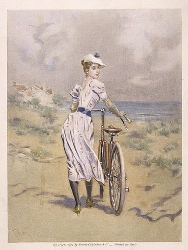 Boussod, Valadon & Cie, Printer, and F. H Kaemmerer. Miss Bicycle. , ca. 1894. Paris: Boussod, Valadon & Co. Photograph. https://www.loc.gov/item/2008680998/.