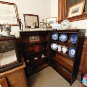 Lundstrom corner bookcase on museum display