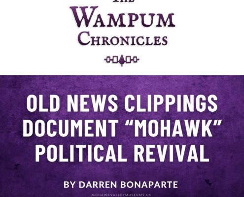Old News Clippings Document “Mohawk” Political Revival