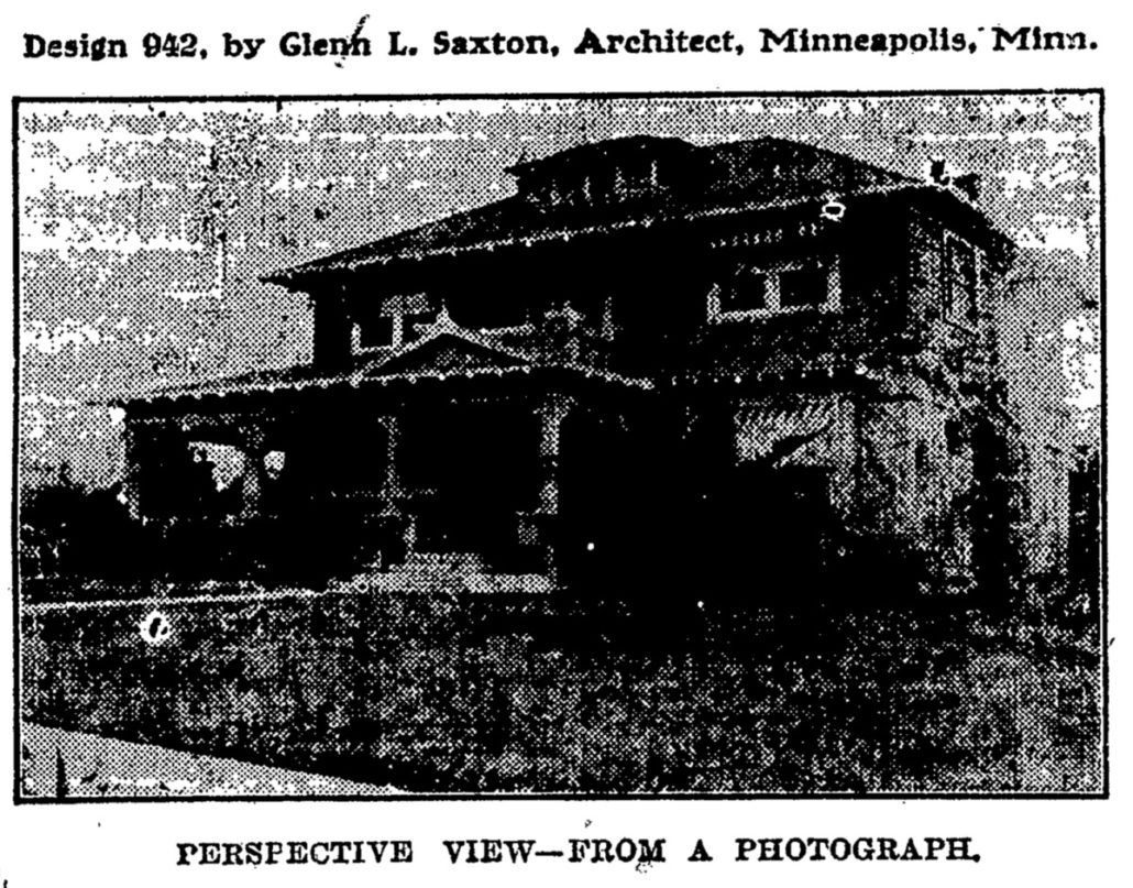 Design 942, by Glenh L. Saxton, Architect, Minneapolis, Minn.