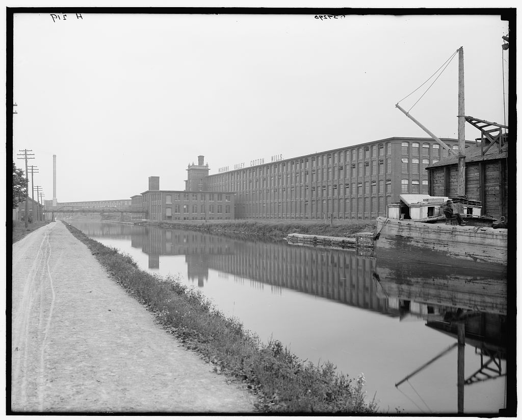 Detroit Publishing Co., Publisher. Mohawk Valley cotton mills, Utica, N.Y. [Between 1900 and 1915] Photograph. Retrieved from the Library of Congress, .