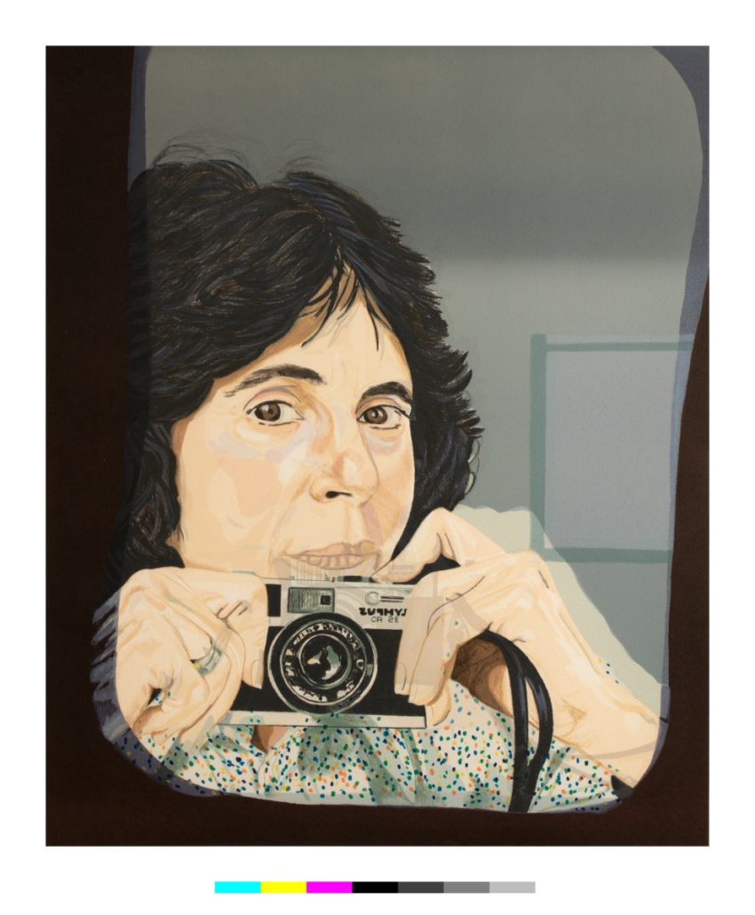 Self-Portraits in Mirror, 1978, Oriole Farb, lithograph, H: 23 x W: 18.5 in., Michele and Donald D’Amour Museum of Fine Arts, Springfield, Massachusetts, Anonymous Gift. 79.D13. Photograph by John Polak.