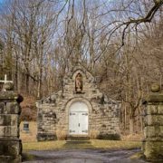 The Entrance to Old St. Mary’s Cemetery | Archangel Gabriel with Trumpet in Alcove of Mausoleum