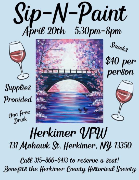 Sip and Paint at the Herkimer County Historical Society