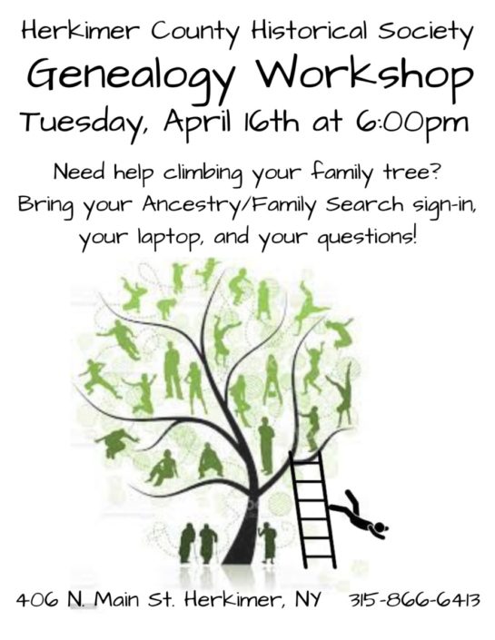 Genealogy Workshop at the Herkimer County Historical Society