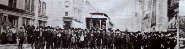April 29, 1903 First Trolley, Car No. 24, to arrive in Little Falls, New York. Photo courtesy of the Little Falls Historical Society Museum.