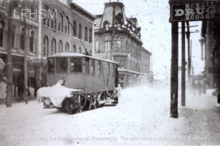 Trolley Street Sweeper. Photo courtesy of the Little Falls Historical Society Museum.