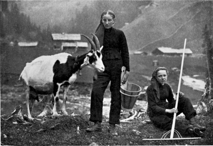 Women in Champéry, Canton of Valais, Switzerland in 1912