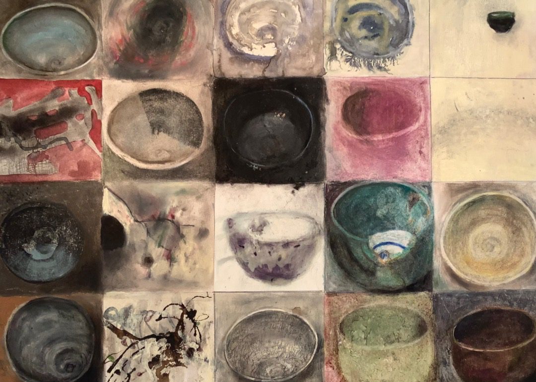 Jody Hojin Kimmel, Senseim The Study of One Thing, pastel, ink, pencil, charcoal, pigment on paper