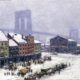 Everett Warner, Falling Snow, New York, 1922, oil on canvas, 32 1⁄8 x 40 1⁄8 in. (81.5 x 102.0 cm), Smithsonian American Art Museum, Bequest of Henry Ward Ranger through the National Academy of Design, 1978.63