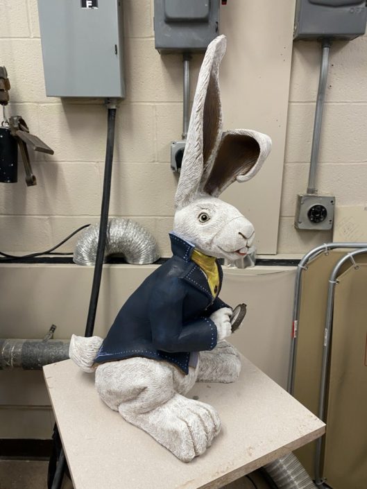 Justin Como. White Rabbit [Ceramic glaze]