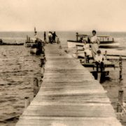 Cuppernoll's Pier, Upper South Bay, about 1920, courtesy Jack Henke. Photo provided by the Oneida County History Center.