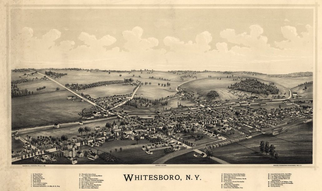 Illustrated map of Whitesboro, NY, 1891 Illustrated map of Whitesboro, NY, 1891