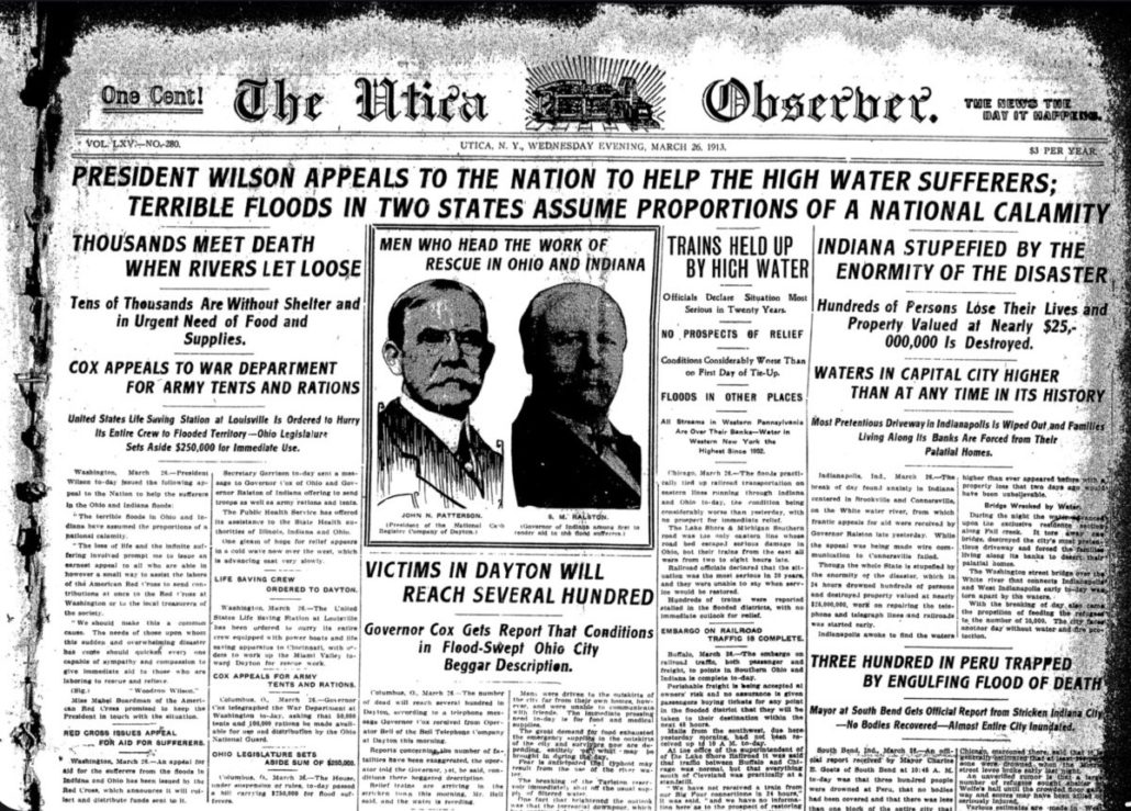March 26 1913 Flood The Utica Observer March 26 1913