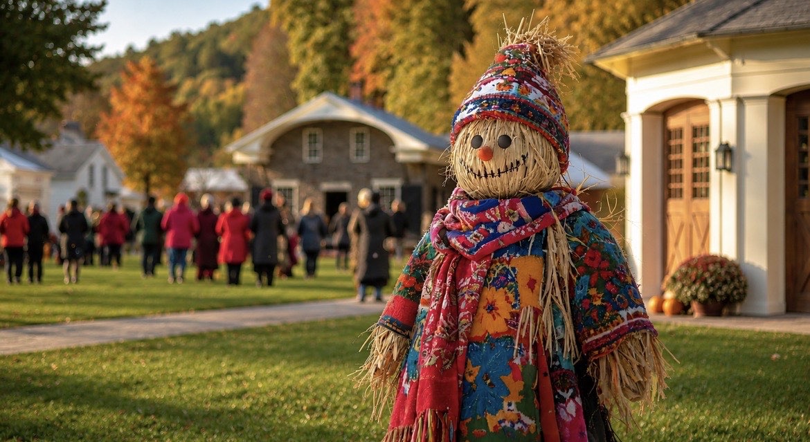Fenimore Farm and Country Village With Scarecrow