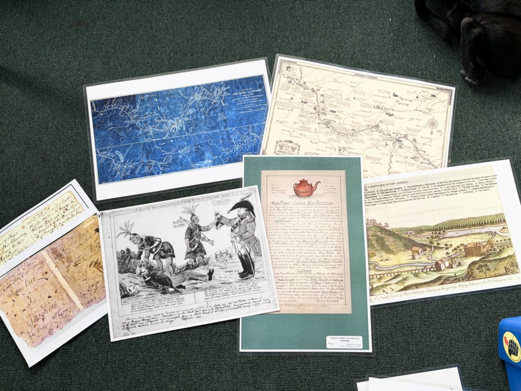 Materials included in the “Colonial Life” Outreach Kit include reproduced historical documents, maps, illustrations and educational resources focused on colonial and Revolutionary-era history in Montgomery County.