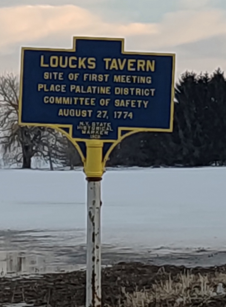LOUCKS TAVERN HISTORIC MARKER LOCATED ON ROUTE 10 IN STONE ARABIA
