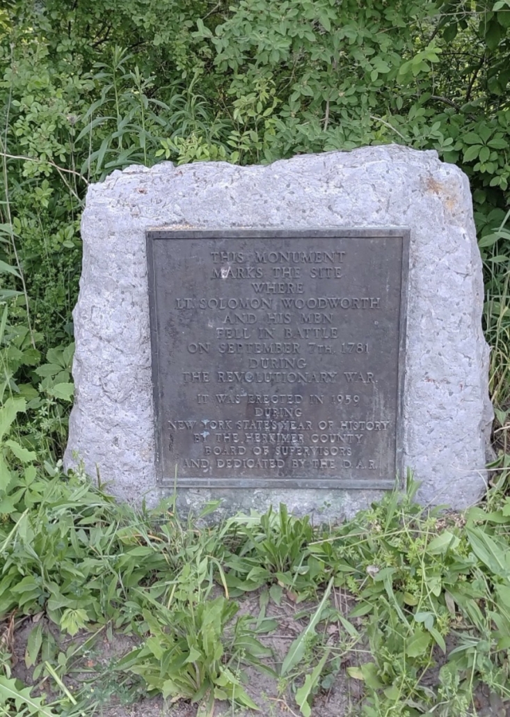 BATTLE OF WEST CANADA CREEK MONUMENT ON SMITH ROAD OUTSIDE HERKIMER.