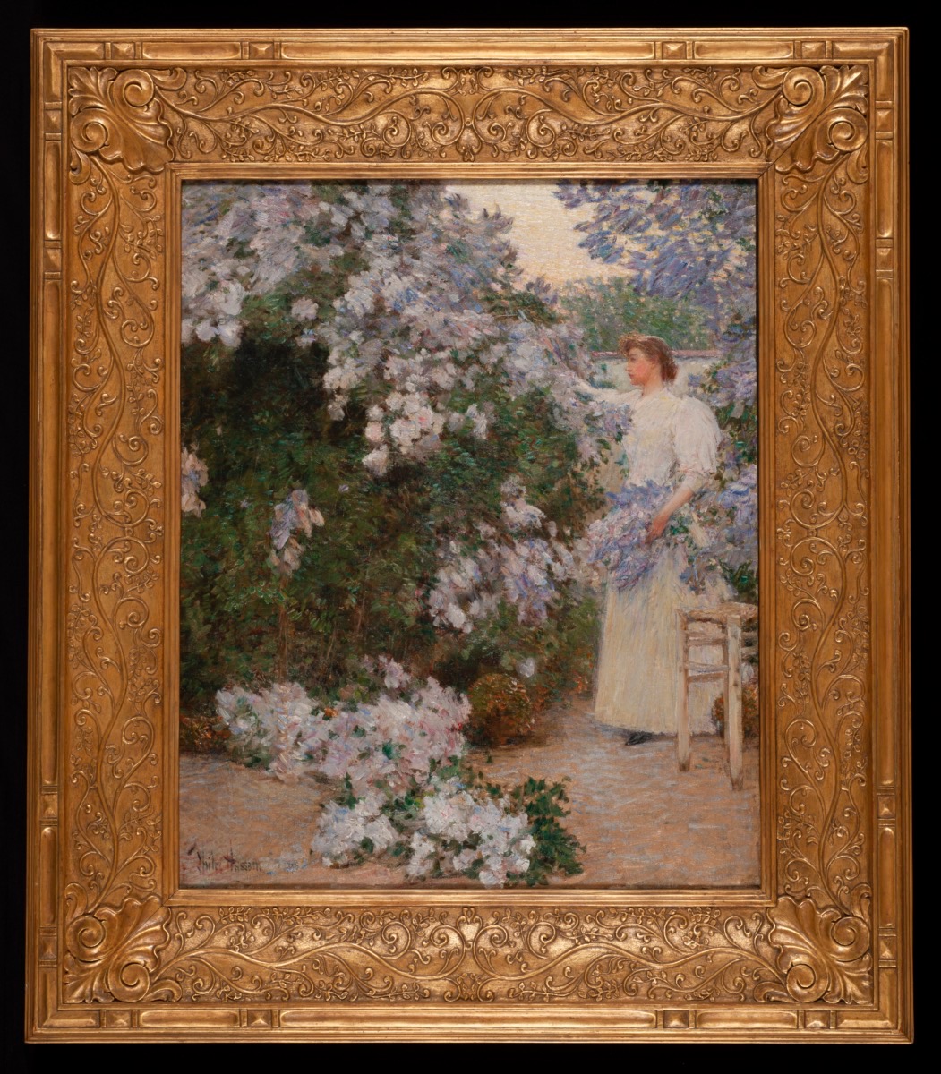 Mrs. Hassam in the Garden, 1896, Childe Hassam, oil on canvas, Fenimore Art Museum, Cooperstown, New York, Gift of the Eugene V. and Clare E. Thaw Charitable Trust. N0017.2023. Photograph by Richard Walker.