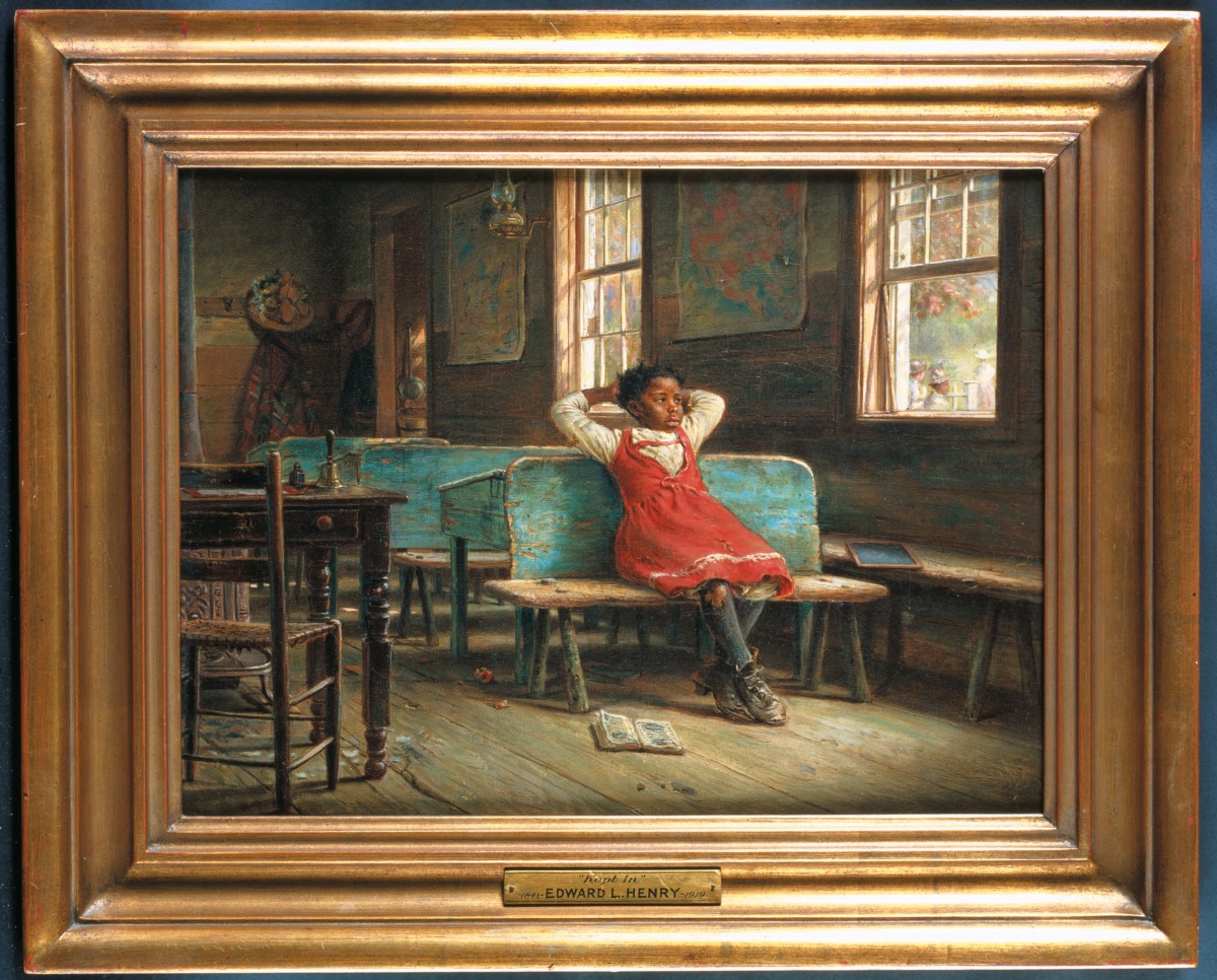 Kept In, 1889, Edward Lamson Henry, oil on canvas, Fenimore Art Museum, Cooperstown, New York, Gift of Stephen C. Clark. N0309.1961. Photograph by Richard Walker.